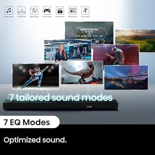 Hisense AX3100Q 3.1Ch Sound Bar with Wireless Subwoofer, Dolby Atmos, DTS:X, Bluetooth 5.3, Roku TV Ready, HDMI/AUX/ARC/Optical/USB, EzPlay, 7 EQ Modes 7