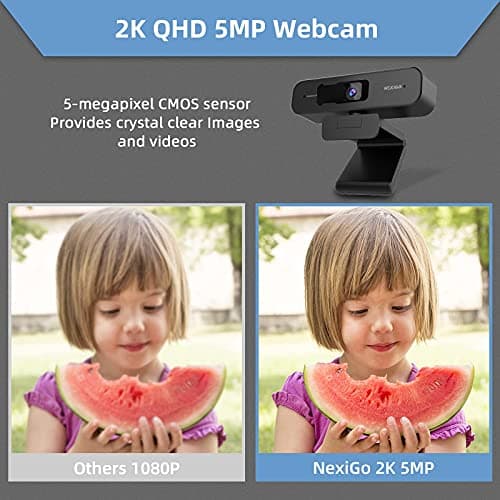 NexiGo N940P 2K Zoomable Webcam with Remote and Software Controls | Sony Starvis Sensor | 1080P@60FPS | 3X Zoom | Dual Stereo Microphone, for Zoom/Skype/Teams/Webex (Black) 5