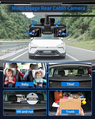360° View 5 Channel Dash Cam Front and Rear with AI Driver Monitor System DMS, 4K Dash Camera for Cars, Built-in GPS WiFi Night Vision, Dashcam Free 128G Card, 24/7 Parking Monitor Mode, V8 Ultra-5CH 6