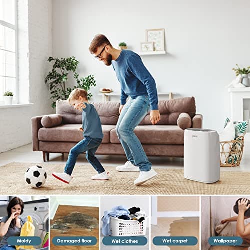 2500 Sq.Ft Dehumidifier for Home Basement, ANDTE 34 Pints Dehumidifier with Drain Hose with Smart Humidity Control, 3 Operation Modes, Powerful Moisture Removal for Large Room, RV, Bathroom, Bedroom 8