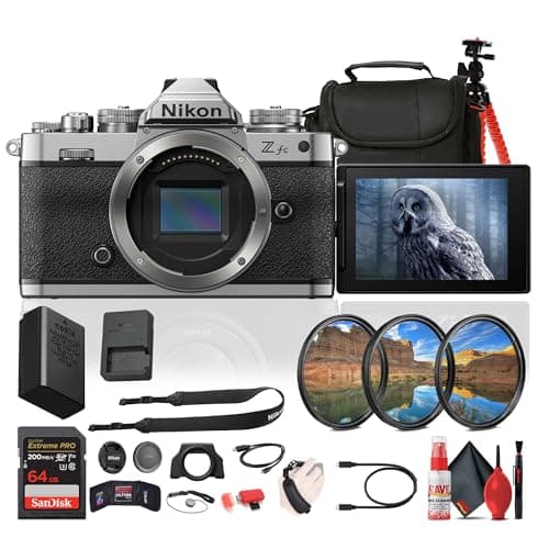 Nikon Z fc DX-Format Mirrorless Camera (1671) + 64GB Memory Card + Camera Bag + Tripod + Cleaning Kit + HDMI/Micro Cable + Hand Strap + Card Wallet + Card Reader + Lens Cap