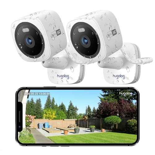 Hugolog 3K 5MP Outdoor Indoor Security Cameras for Home Security, Home Camera with Starlight Color Night Vision,Built-in Spotlight,Motion Detection,2-Way Talk,US Cloud & Local Storage,Works with Alexa