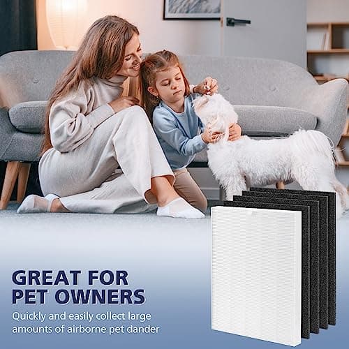 2 Pack C545 HEPA Replacement Filter S Compatible with Winix C545 Air Purifier, Replaces Part 1712-0096-00 and 2522-0058-00, 2 HEPA Filter + 8 Activated Carbon Filters 7