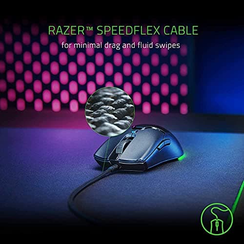 Razer Viper Mini - Wired Gaming Mouse for PC/Mac (Ultralight 61g, Ambidextrous, Speedflex Cable, 8500 DPI Optical Sensor, Chroma RGB Illumination) Black 7