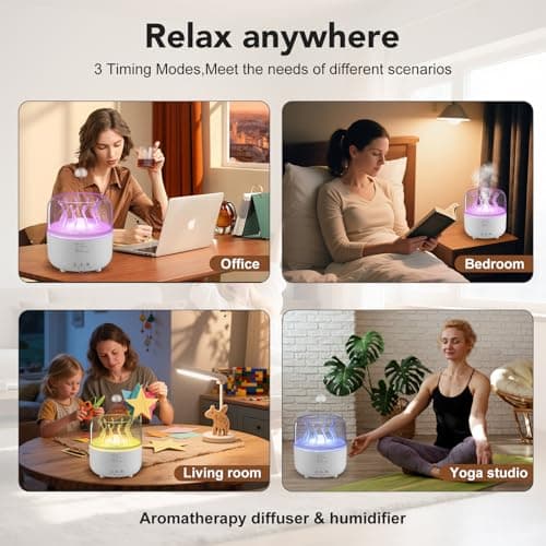 Lifgtzyn Jellyfish Diffuser 280ml, Cute humidifier, with Remote Control Timer, 7 Color LED Night Light, Essential oiluser Suitable for Home Office, Hotel spa Yoga Room, auto Shut-Off 5