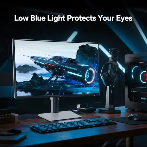 KTC QHD Mini LED Monitor 27 Inch, 1440P 180Hz Gaming PC Monitor, HDR 1400, HDMI2.0, DP1.4, USB, Swivel/Height/Pivot/Tilt Adjustable, VESA Support, White, M27T6 7