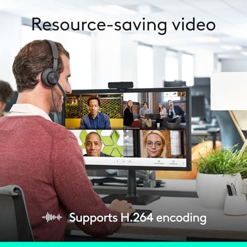 Logitech C925e Business Webcam, HD 1080p/30fps Video, Light Correction, Autofocus, Clear Audio, Privacy Shutter, Works with Microsoft Teams, Google Meet, Skype, WebEx, Cisco - Black 9