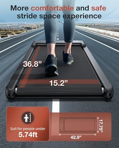 WELLFIT 10% Incline Walking Pad, 2.5HP 4MPH 265 lb+ Capacity Treadmills for Home, Smart Treadmill with Mute Remote and APP Control for Small Space, No Assemble 7