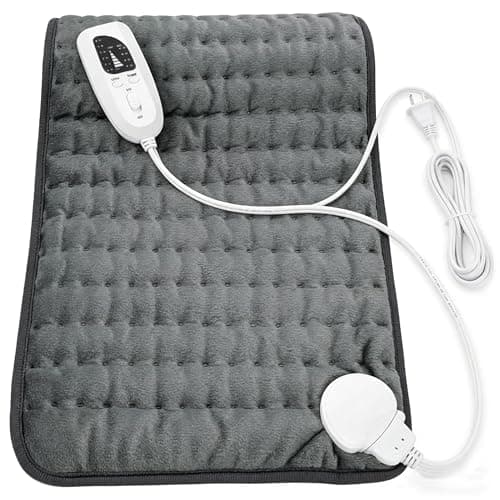 Electric Heating pad with 6 Heat Settings, Auto Shut Off, Dry Electric Heating for Back Neck Knee Arms Legs Shoulder Heat Pads for Christmas Birthday Father's Day Mother's Day (24"X12", Dark Gray)