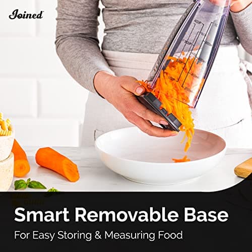 Joined Cheese Grater with Garlic Crusher- Box Grater Vegetable Shredder with 2 Stainless Steel Blades - Graters for Kitchen- Cheese Graters with Handle - Garlic Mincer Tool and Vegetable Peeler 6