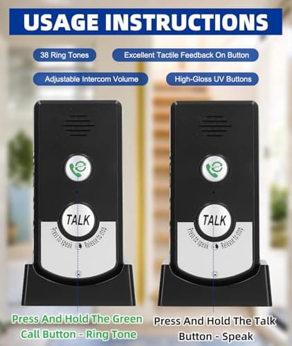 2 Way Voice Intercom - Super Long Range Wireless Intercom System for Home 6