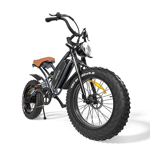 X50S Electric Bike for Adults, 1000W, 25/30MPH,48V,672Wh Battery, Max 50-75 Miles Electric Motorcycle, 20" Fat Tire Dirt Bike, 7-Speed E-Bike