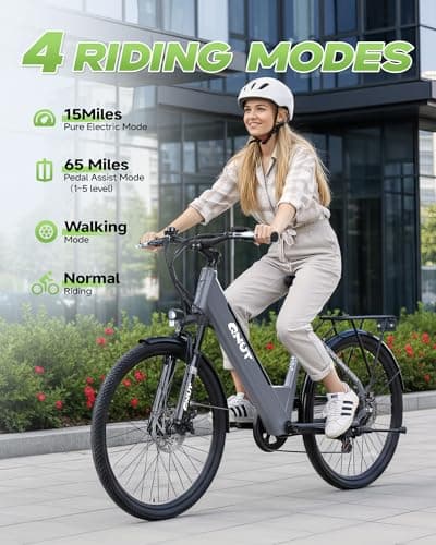 Electric Bike for Adults & Teens - 350W 26" Victor Ebike - 21-Speed, 20Mph Up to 40Miles with Dual Disc Brakes, Adjustable Handlebars, Commuter E-MTB for Men Women | UL 2849 Certified (Pale Gray) 7