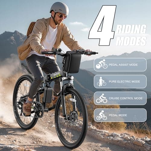 VARUN Folding Electric Bike - Peak 750W Motor Ebike for Adults, Mountain E Bicycles with 48V Long Range Battery, Up to 20+MPH 50 Miles, 7-Speed Gears & Dual Hydraulic Suspension 5