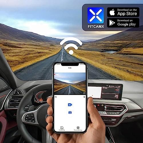 Fitcamx 4K Dash Cam Suitable for BMW X3 X3 M 2018-2024 M40i Sdrive Xdrive30i 30eG01 (HD2-6153), OEM Style, UHD 2160P Video, Built-in WiFi & APP, Loop Recording, G-Sensor, Plug&Play, 64GB Card 5