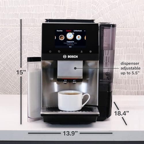 Bosch 800 Series Fully Automatic Espresso and Coffee Machine – 36 Drinks with Coffee World, Cold Brew, Double Cup, Integrated Milk Container, Smart Features, in Stainless Steel TQU60703 12