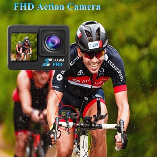 Xilecam L300S Action Camera 1080p WiFi Waterproof 4x Zoom 131FT (40m) Underwater with 2x 1050mAh Batteries and Accessories 5