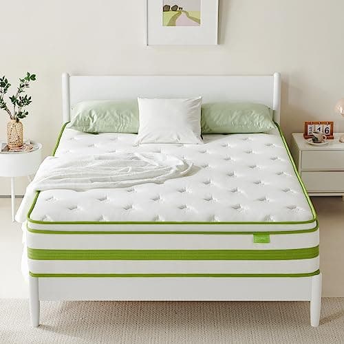 Dourxi 12 Inch Queen Mattress, Hybrid Mattress Queen in a Box, Gel Memory Foam and Pocket Springs for Cooling Sleep and Pressure Relief, Organic Cotton Fabric Cover, Plush Feel, 80 * 60 * 12 Inch 7