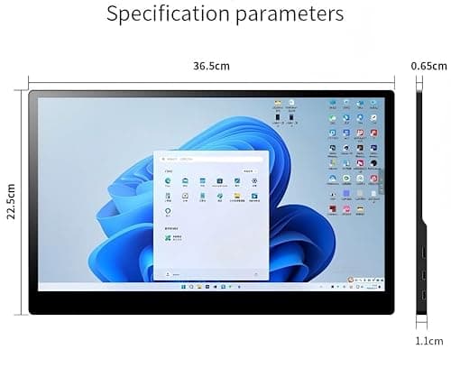 TANXJIA 15.6" Portable Monitor 4K OLED Touchscreen, 100% Adobe RGB 10-Bit Color, USB-C External Display for Laptop, PC, Mac, Phone, Gaming, with Smart Cover & Stand 9