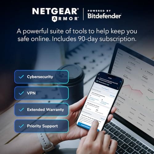 NETGEAR Nighthawk Modem Router Combo (CAX30S) DOCSIS 3.1 Cable Modem and WiFi 6 Router - AX2700 6.0 Gbps - Compatible with Xfinity, Spectrum, Cox, and More - Gigabit Wireless Internet - NETGEAR Armor 6