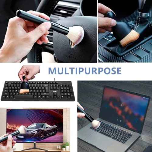3 Pack Microfiber Duster, Small Dust Brushes, Feather Duster, Soft Fibers, Efficient Dust Removal, Cleaning Tool Perfect for Computers, Keyboards, Car Interior, Photo Frames, Digital Devices 7