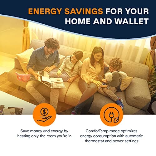 De'Longhi Oil filled Radiator Heater, 1500W Electric Space Heater for indoor use, portable room heater, Energy Saving, full room like office and bedroom with safety features, EW7707CM 5