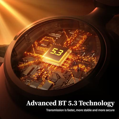 Falebare Noise Cancelling Headphones, Bluetooth Headphone Over The Ear Headset Wireless Bluetooth with Mic, 80H Playtime, Deep Bass, Comfort Fit, Portable Lightweight Headphones for Travel, Home 7