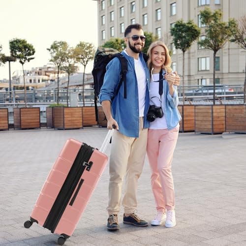 Sweetcrispy 20 inch Carry on Luggage, Hard Shell ABS Suitcase with Double Spinner Wheels, Lightweight Expandable Rolling Suit Case with TSA Lock 8