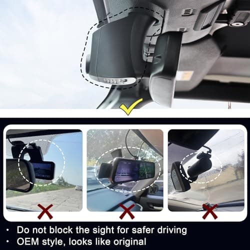 Mangoal 4K Dash Cam Custom Fit for Jeep Gladiator JT 2018 2019 2020 2021 2022 2023 & Wrangler JL 2018-2023 etc,Integrated OEM Look, UHD 2160P, App & WiFi,64GB Card 6