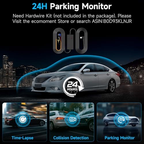 Dash Cam Front and Rear, 2.5K Dual Dash Camera for Cars, Car Camera with 3.16" IPS Screen, 170° Wide Angle, WDR Night Vision, G-Sensor, 24H Parking Monitor, 32GB Card Included, Support 256 GB Max 7