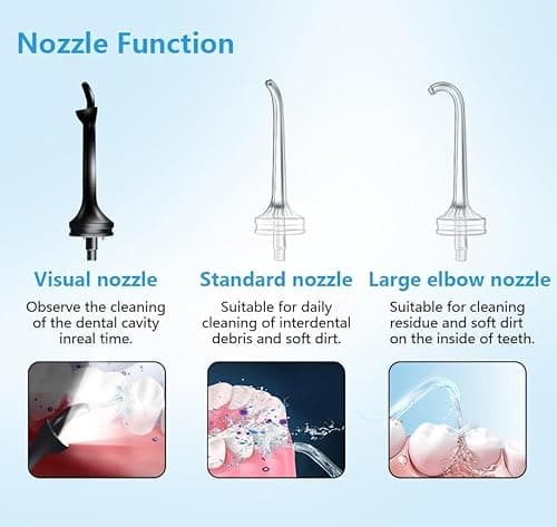 Operan Water Flossers for Teeth Cleaning 350ml Large Water Tank Capacity Water Dental Flossers Portable Rechargeable Oral Irrigator IPX7 Waterproof for Home Travel Android & iOS Supported 6