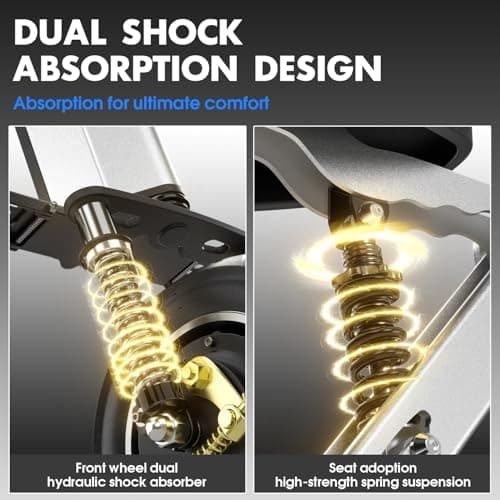 LitoRC Foldable 3 Wheel Electric Scooter with Seat for Adults and Teens Mobility Electric Trike with 450W Motor and Removable 36V Battery Upgraded Dual Suspension Perfect for Commuting Traveling 6