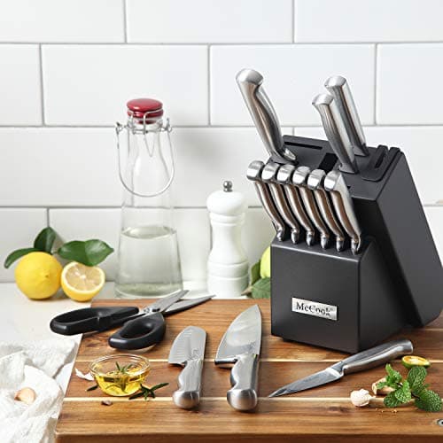 McCook® Knife Sets, German Stainless Steel Knife Block Sets with Built-in Sharpener 5