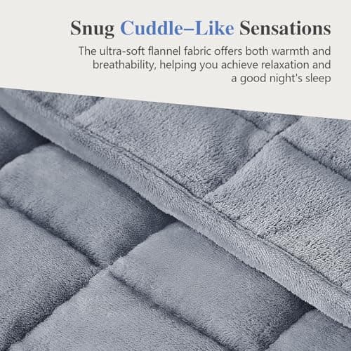 CYMULA Weighted Lap Blanket for Adults, Weighted Lap Pad Blanket for All Seasons (29" x 24" 7lbs, Light Grey) Travel Office Nap, Small Weighted Blanket for Sleeping 7