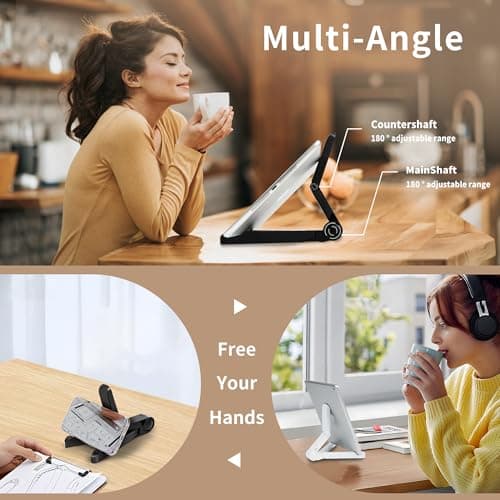 Caeithyo Portable Monitor Stand & Tablet Stand Holder- Adjustable, Foldable, Light-Weight, Compatible with 7 to 10.2 Inches Most Tablets, Kindle Fire and Smart Phones 5