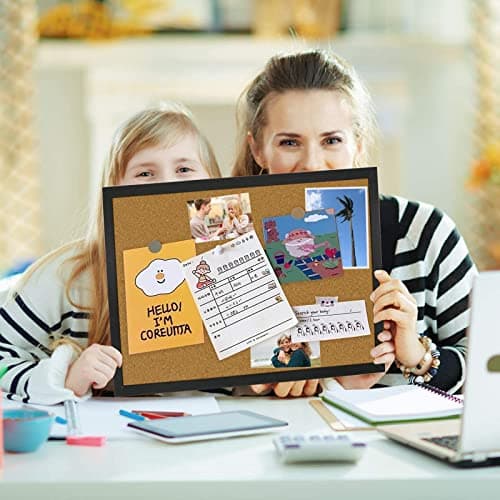 OWLKELA Cork Bulletin Board 17.7"X 13.3", Notice Pin, Ideal for Office & Home Decor, School Message or Vision 5