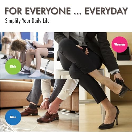 Velette Metal Shoehorn - 2 Pack 7.5" Long Shoe Horn, Travel Shoe Horn for Kids, Men & Women - Stainless Steel Shoes Helper, Spoon, Travel Size Shoehorn for Boots, Shoes, Sneakers & Heels - Black 6