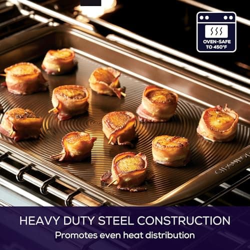 Circulon Nonstick Bakeware Set with Nonstick Cookie Sheets / Baking Sheets - 2 Piece, Chocolate Brown , Set (9" x 13" & 10" x 15") 5