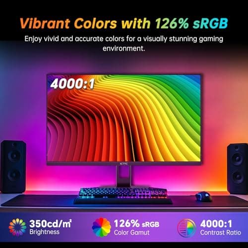 KTC 27 Inch 280Hz Gaming Monitor, FHD 1080P 240Hz PC Computer Monitor, Fast VA Panel, 1ms GTG, FreeSync G-Sync Compatible, HDR Support, 126% sRGB, HDMI and Displayport Inputs, H27E22P 5