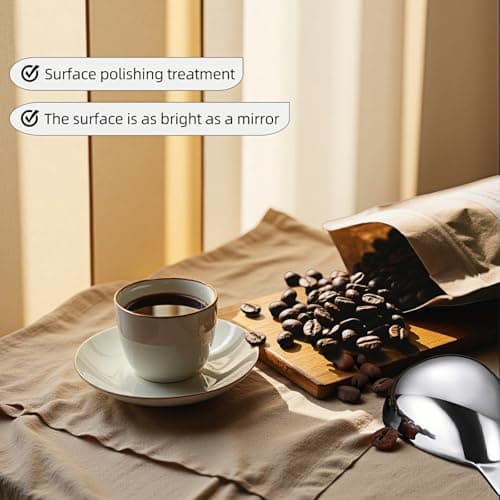 1 Tbsp(15ml) Coffee Scoop,Stainless Steel Measuring Spoons for Coffee,Protein Powder,Sugar,Easy Read Laser Engraved Mark,Short Handle Fits in Container,Rust-Resistant,Drop-Resistant (1T 15ml) 6