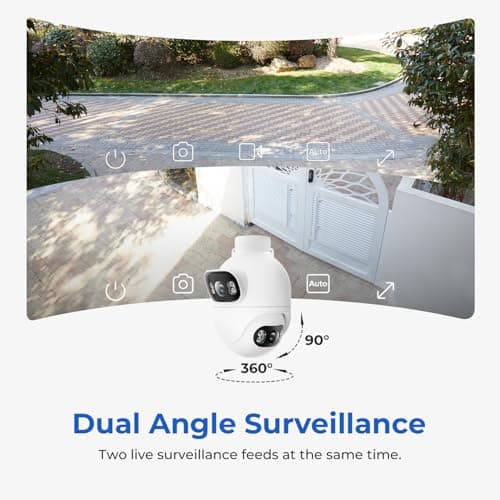 IMILAB EC6 Dual 2K Plug-in Outdoor Security Camera: Outdoor Camera for Home Security w/Motion Spotlight/Siren, Wired 360° Rotate Cam, Person Tracking, 24/7 Continuous Recording 3