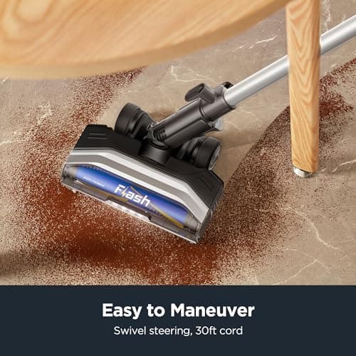 Eureka Corded Stick Vacuum Cleaner for Home Pet Hair, Lightweight Vacuum Cleaner with Powerful Suction for Carpet Tile and Hard Floor, Blue, NES520BL 2-in-1 Flash Handheld Vac 5