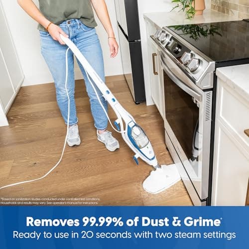 Vacmaster SMF1501 2-in-1 Steam Mop for Floor Cleaning with Detachable Handheld Steamer, Quick-Heating & Lightweight for Hard Floors, Carpets, Tiles and Upholstery 5