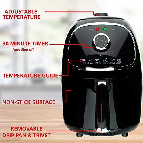2-Quart Small Electric Air Fryer with Timer and Temperature Control 6