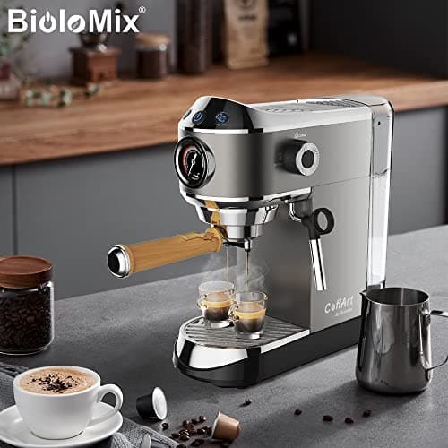 Biolomix 20 Bar Espresso Coffee Maker Machine with Milk Frother Wand for Espresso, Cappuccino, Latte and Mocha (CM7008) 7