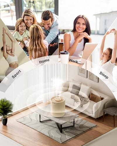 Portable Small Humidifier, 1500ml Small Humidifiers for Bedroom Baby, 1800mAh USB Personal Desktop Portable Humidifiers for Travel,Office, Car, Home, Auto Shut-Off, 3 Mist Modes, Super Quiet 6