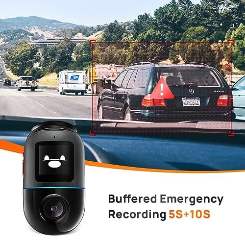 70mai Dash Cam Omni X200, 360° Rotating, LTE Support, Superior Night Vision,Built-in 128GB eMMC Storage, Built-in GPS, App Control, Time-Lapse Recording, 24H Parking Mode, AI Motion Detection,HDR 6