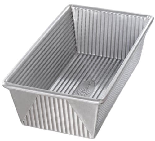 USA Pan Bakeware Aluminized Steel Loaf Pan, 5"D x 10"W x 3"H, 1.5 Pound