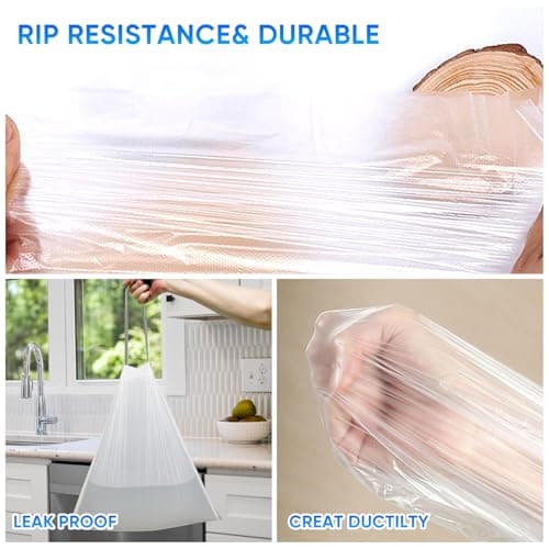 LainNeala 60 Counts 4 Gallon Small Drawstring Trash Bags, Small Garbage Bags Code a fit 10-15 Liter, 3.5-4 Gal Mini Trash Bag, White Trash Bin Liners for Home Office Kitchen Bathroom Bedroom 5