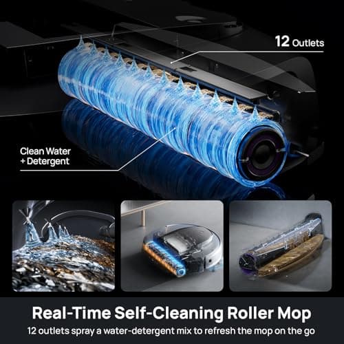3i S10 Ultra Robot Vacuum and Mop with WaterRecycle System, 18000Pa Suction, Self-Cleaning Extendable Roller Mop, Auto Mop Washing & Drying, Self-Emptying & Refilling, Ai Obstacle Avoidance 5